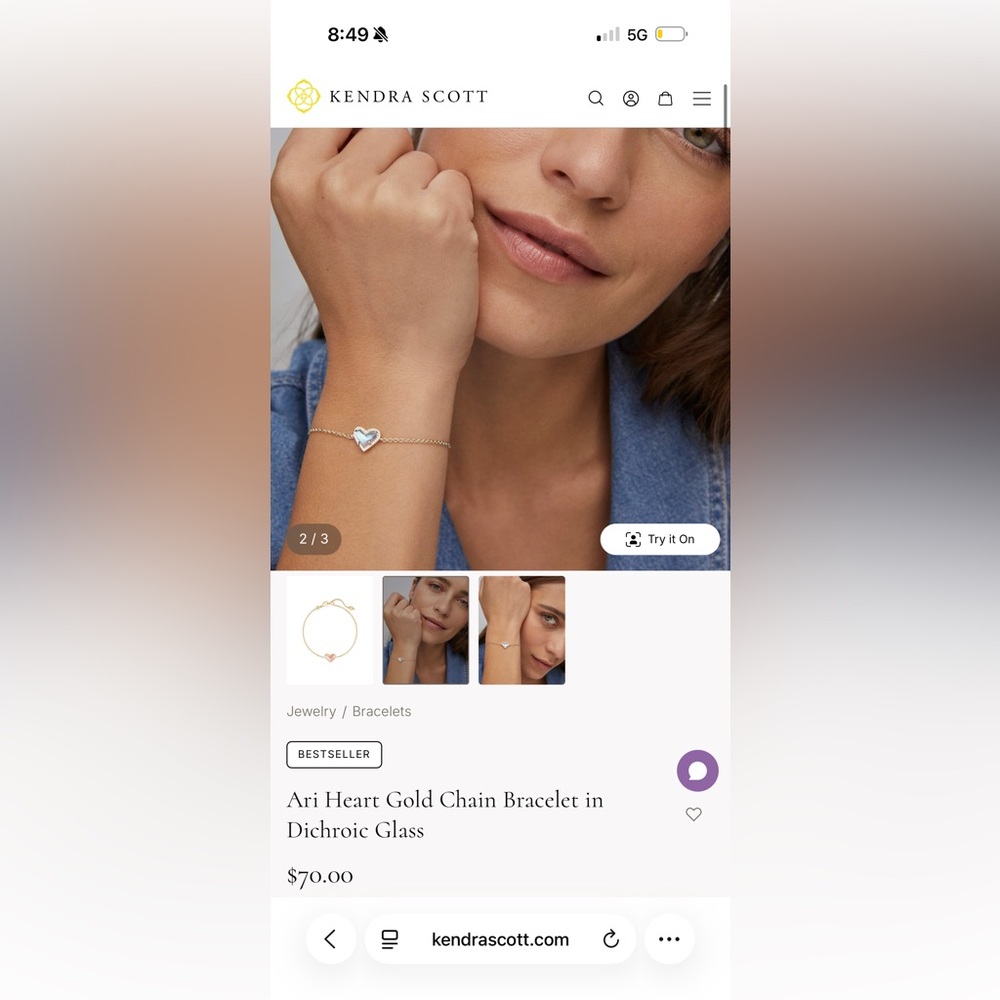 Kendra Scott Heart Bracelet